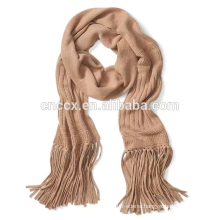 PK17ST026 cashmere blended fringe scarf China supplier OEM